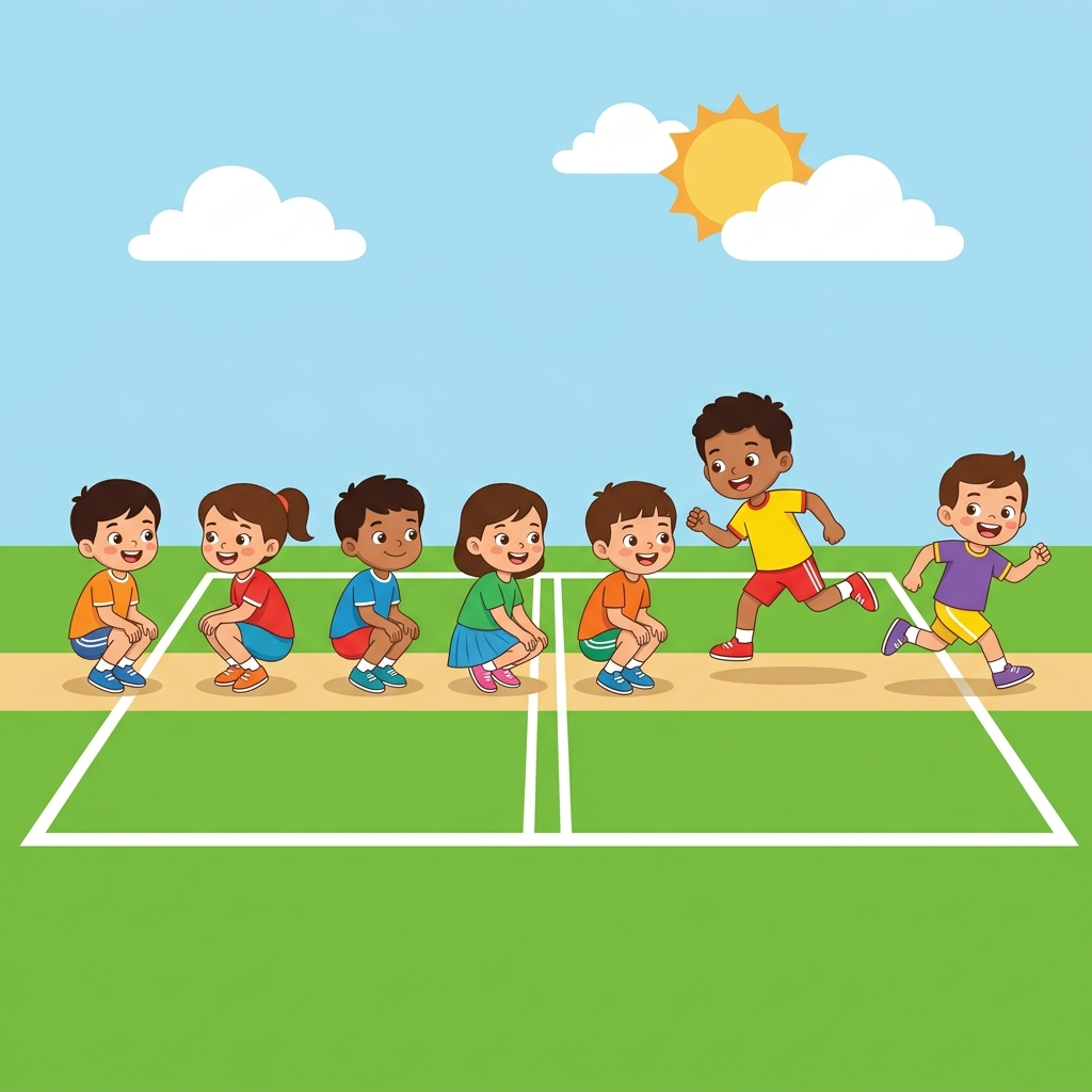 Children playing Kho Kho